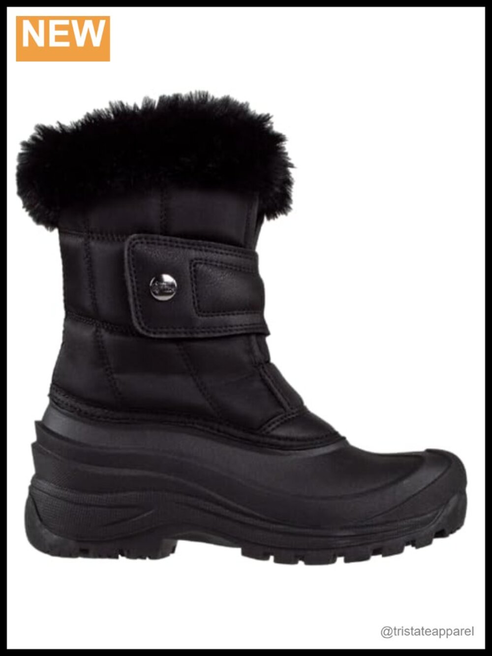 Waterproof Winter Snow Boots with Faux Fur Cuff and HEAT-MX Insulation